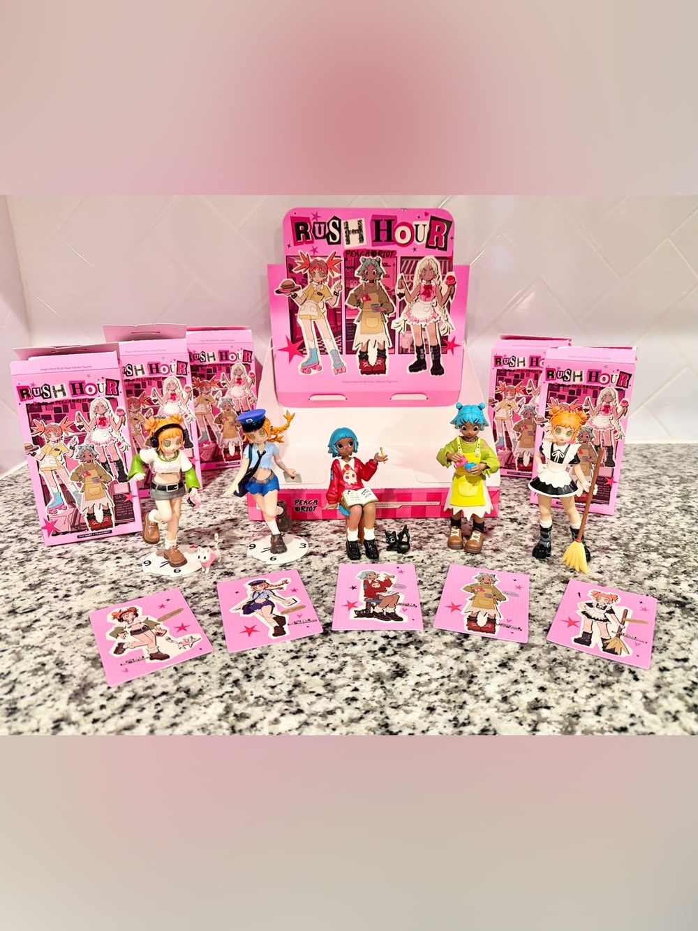 Pop Mart Peach Riot Blind Box Rush Hour Series w/ Peach Riot Display Box